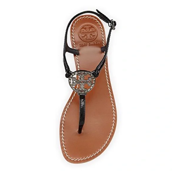 TORY BURCH Violet Metallic Thong Sandal Flip Flop Flats, Size 10
